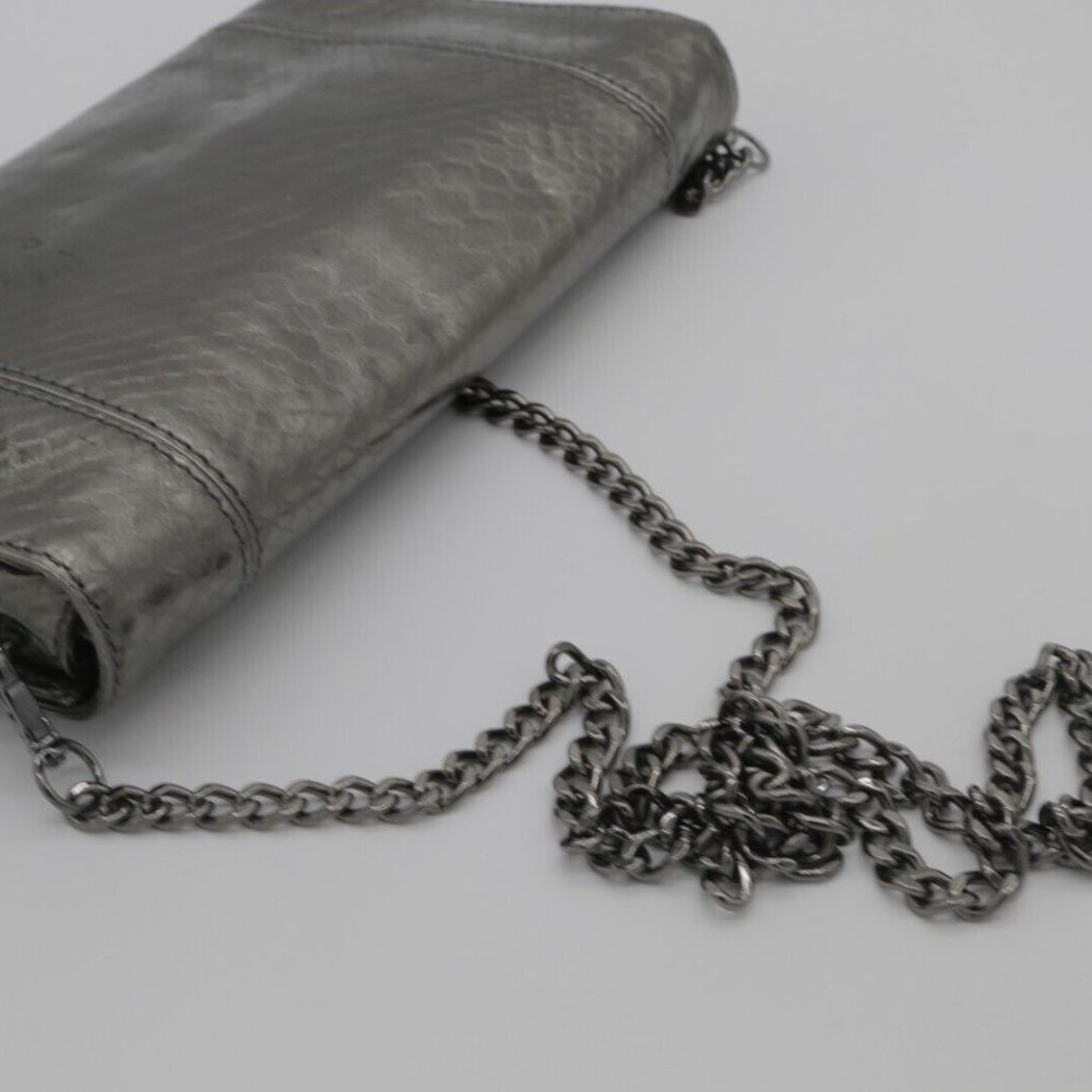 Michael Kors Silver Python Leather Clutch Leather… - image 3